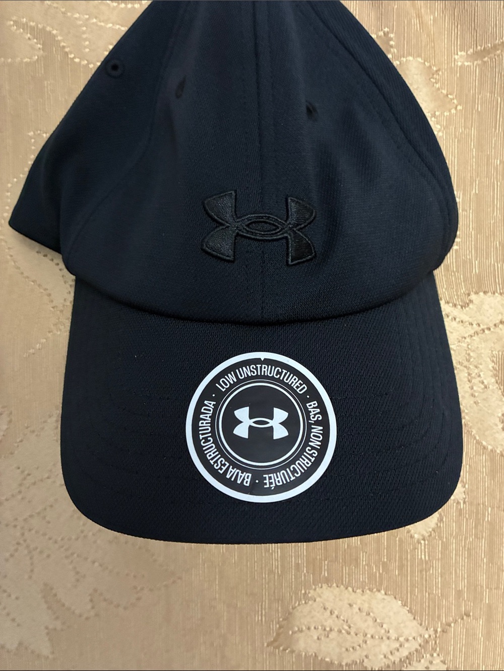 Under Armour Black Men's Low-Profile Cap with Embroidered Logo